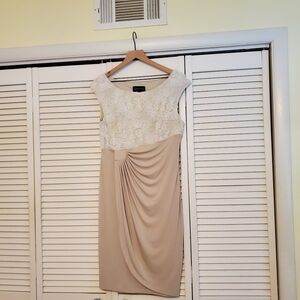 Connected Apparel Ruched Waist Sleeveless Cocktail Dress, Size 12